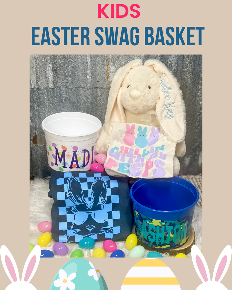 Kids Easter Swag Basket