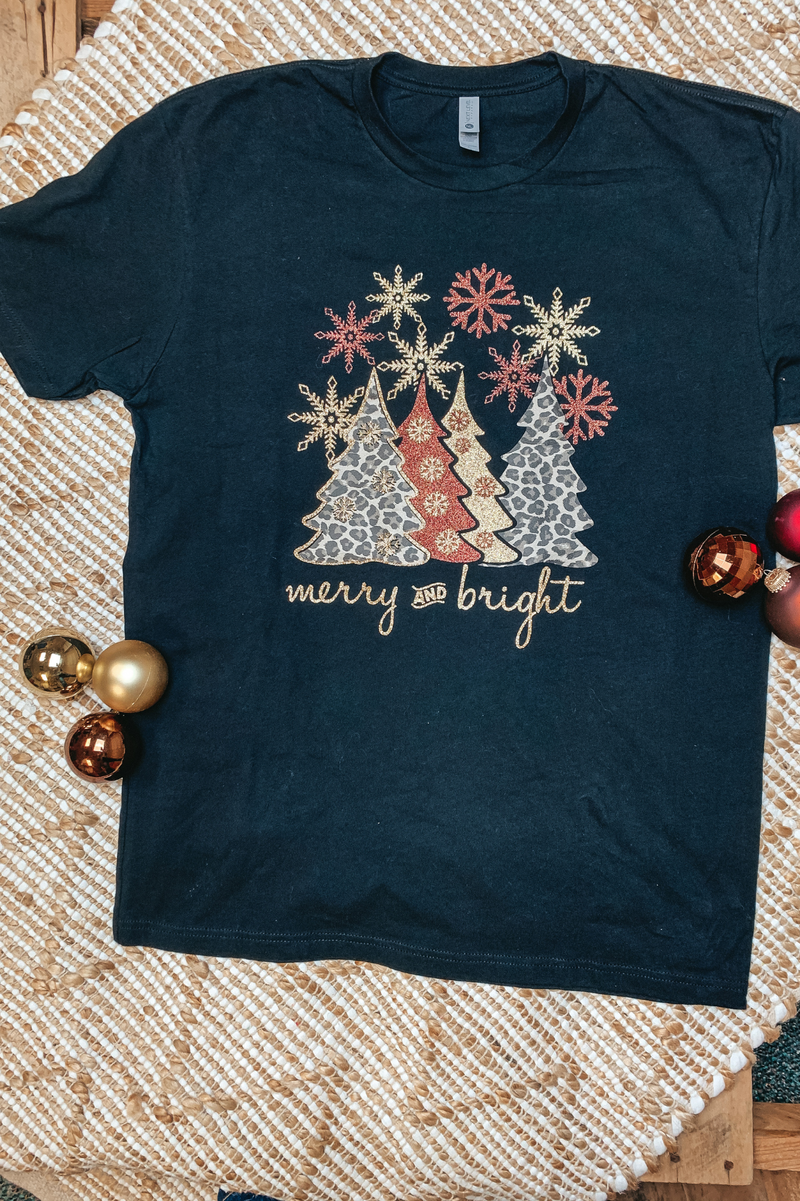 Gold Merry & Bright Tee