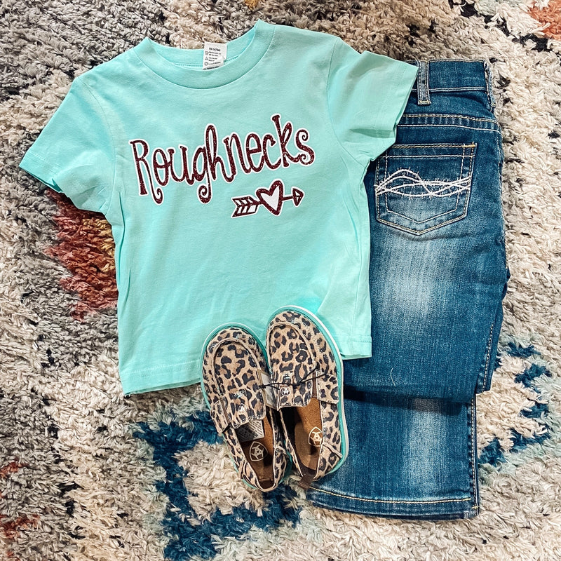 Girls Roughneck Tee In Turquoise