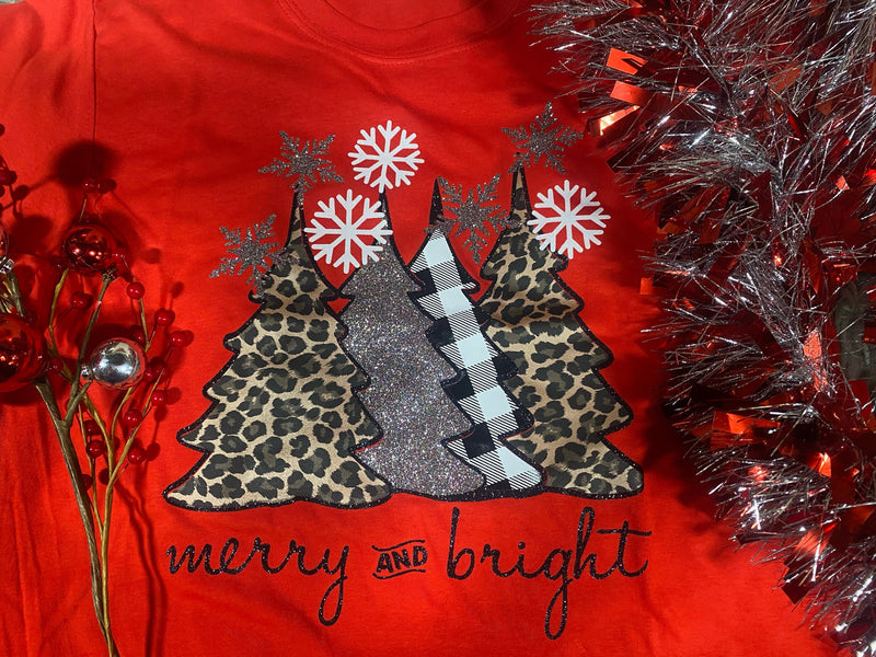 Red Merry & Bright Tee