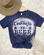 Cowboys & Beer Bleached Tee