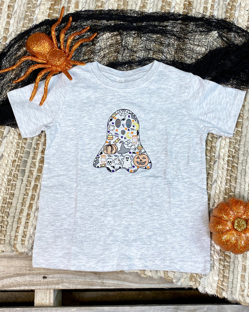 Kids Ghost Embroidered Tee