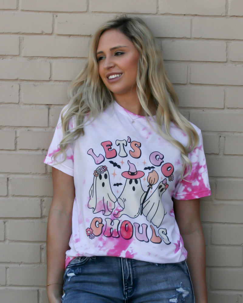 Let's Go Ghouls Bleached Tee