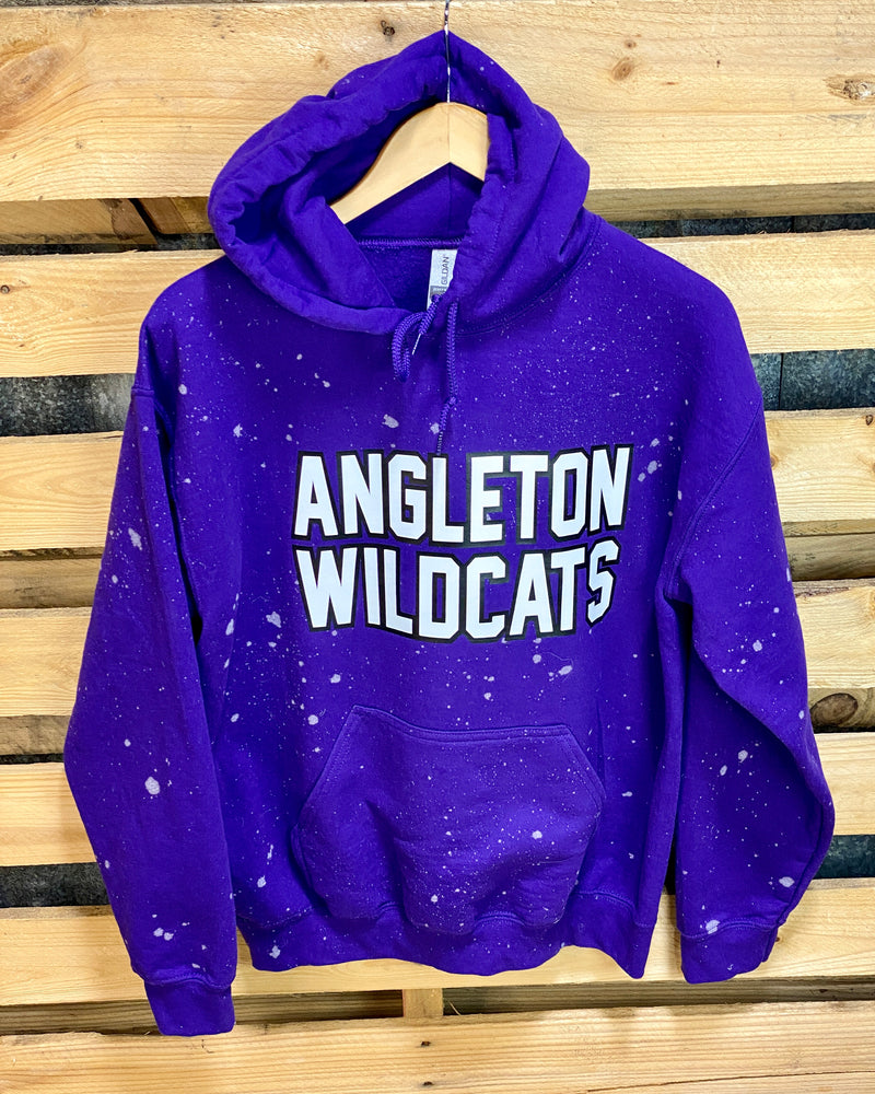 Angleton Wildcats Bleached Hoodie