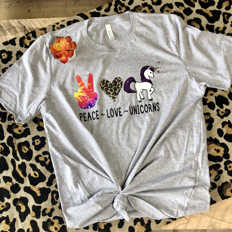 Kids Peace-Love-Unicorns Tee