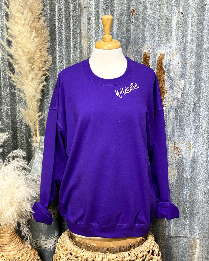 Simple Wildcats Purple Pullover