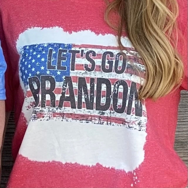 Let's Go Brandon American Flag Tee